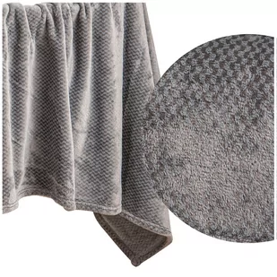 Koc 200 x 220 Pluszowy Mikrofibra Willy Grafitowy - Koce - miniaturka - grafika 1