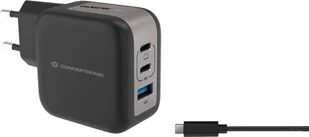Ładowarka Conceptronic CONCEPTRONIC Ladegerät 3Port 67W,2xUSB-C,1xUSB-A 1.5m sw - Ładowarki samochodowe - miniaturka - grafika 1