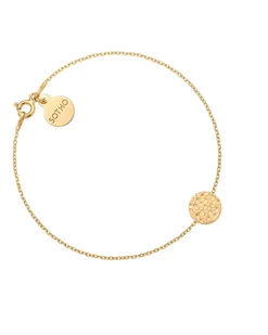 Złota bransoletka z chropowatym kółeczkiem - Bransoletki - miniaturka - grafika 1