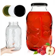 Pojemniki kuchenne - SŁÓJ SŁOIK SZKLANY 5L na PRZETWORY MIÓD NALEWKI kiszonki ogórki jabłka miód - miniaturka - grafika 1