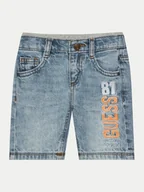 Spodenki damskie - Guess Szorty jeansowe N5GD01 D41E0 Niebieski Regular Fit - miniaturka - grafika 1