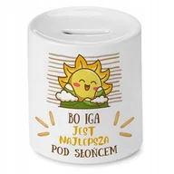 Skarbonki - Skarbonka Dla Igi Idealny na Urodziny na Prezent z Nadrukiem ze Zdjęciem + Opakowanie na prezent (wzór 01) - miniaturka - grafika 1