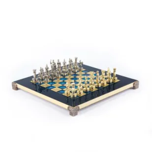 Zestaw szachowy Grecki Rzymski 28x28cm, z figurkami i szachownicą, manopoulos - Gry planszowe - miniaturka - grafika 1