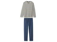 Piżamy męskie - esmara Men Piżama męska z bawełny (W paski/biały/granatowy, XXL (60/62)) - miniaturka - grafika 1