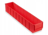 Pojemniki przemysłowe - Allit Plastikowy pojemnik do regału Shelfpoj., 91 x 500 x 81 mm, czerwony 450561 - miniaturka - grafika 1