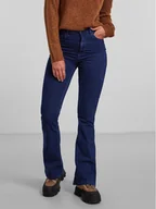 Spodnie damskie - Pieces Jeansy 17127256 Granatowy Flared Fit - miniaturka - grafika 1
