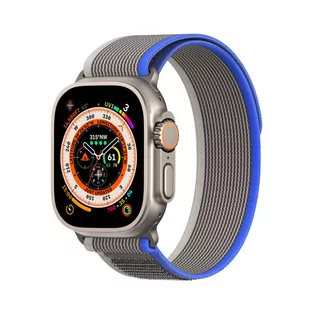 Sportowy pasek na rzepy do Apple Watch Ultra / 8 / 7 / 6 / SE / 5 / 4 / 3 / 2 / 1 (42, 44, 45, 49 mm) Dux Ducis Strap YJ Version - niebiesko-szary - Akcesoria do smartwatchy - miniaturka - grafika 1