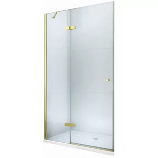 Mexen Roma drzwi prysznicowe uchylne 90 cm, transparent, złote - 854-090-000-50-00 - Ścianki i drzwi prysznicowe - miniaturka - grafika 1