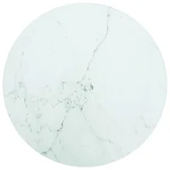 Meble modułowe i akcesoria - vidaXL Lumarko Blat do stołu, biały, 30x0,8 cm, szkło ze wzorem marmuru 322245 - miniaturka - grafika 1
