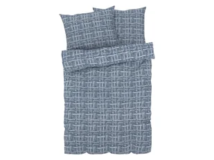 LIVARNO home Pościel renforcé z kory, 220 x 220 cm (Niebieski w kratkę) - Pościel - miniaturka - grafika 1