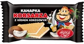 Batoniki - Wafelki kanapka kokosowa Korsarza Skawa 26 g - miniaturka - grafika 1