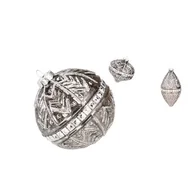 Bombki - Bombka szklana 10 cm szaro-srebrna mix - miniaturka - grafika 1