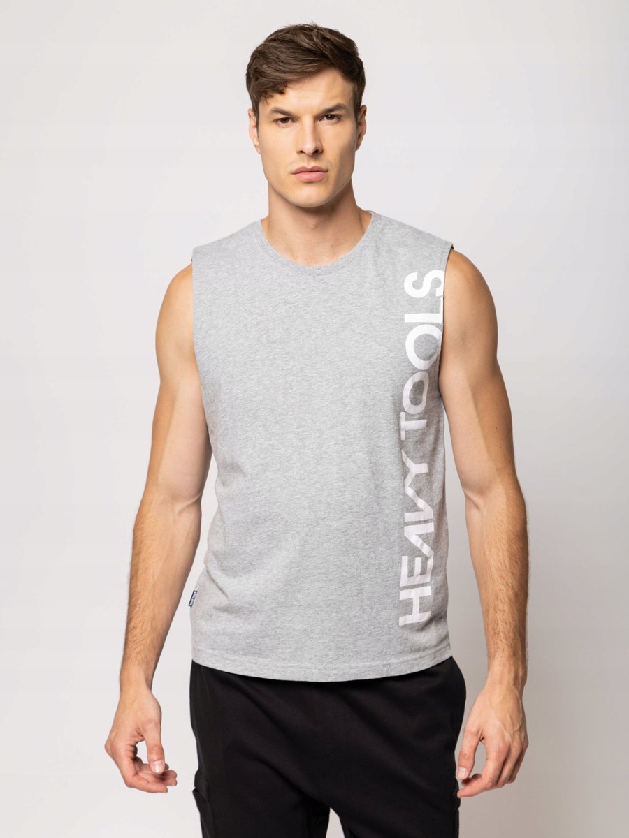 HEAVY TOOLS MĘSKA KOSZULKA BEZ RĘKAWÓW BAKLA STRING SZARA XL