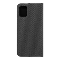 Etui i futerały do telefonów - Forcell Kabura LUNA Book Carbon do SAMSUNG Galaxy A51 czarny - miniaturka - grafika 1