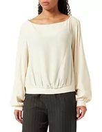 Bluzy damskie - Sisley Damska bluza 5B5FLQ023, biała, 0L8, M - miniaturka - grafika 1