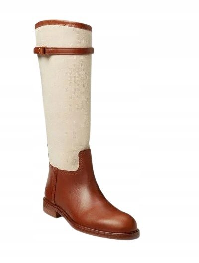 POLO RALPH LAUREN KOZAKI DO KOLANA BRĄZOWE Z NATURALNEJ SKÓRY 43 T6A