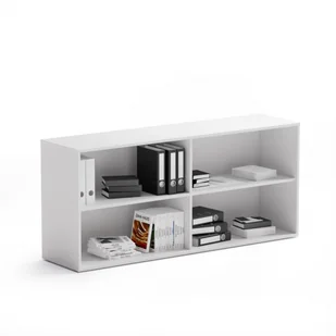 PLAN Szafka biurowa bez drzwi niska długa BLOCK White 611226 - Szafy biurowe - miniaturka - grafika 2