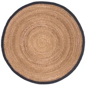 Dywany - Dywan Wicker okrągły 140 cm brązowo-czarny - miniaturka - grafika 1