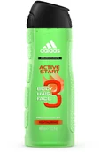 Żele pod prysznic dla mężczyzn - adidas 3in1 Active Start żel pod prysznic 400 ml - miniaturka - grafika 1