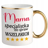 Kubki - KUBEK BIAŁO-ZŁOTY DLA MAMY PREZENT DZIEŃ MATKI SPECJALISTKA WIELE WZORY - miniaturka - grafika 1