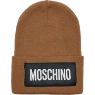Czapki damskie - Moschino Czapka z dodatkiem wełny - miniaturka - grafika 1