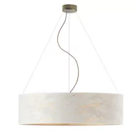 Lampy sufitowe - Nowoczesna lampa wisząca nad stół PORTO MARMUR fi - 80 cm - kolor biały - miniaturka - grafika 1