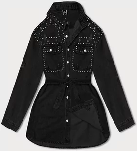 JEANSOWA KURTKA DAMSKA OVERSIZE CZARNA (M6958) - A'DORO - Kurtki damskie - miniaturka - grafika 1