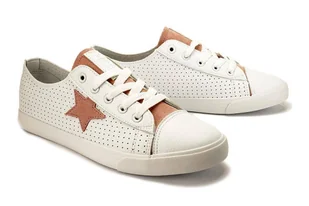 BIG STAR DD274691 biały/róż, półtrampki/półbuty damskie - Big Star - Półbuty damskie - miniaturka - grafika 1