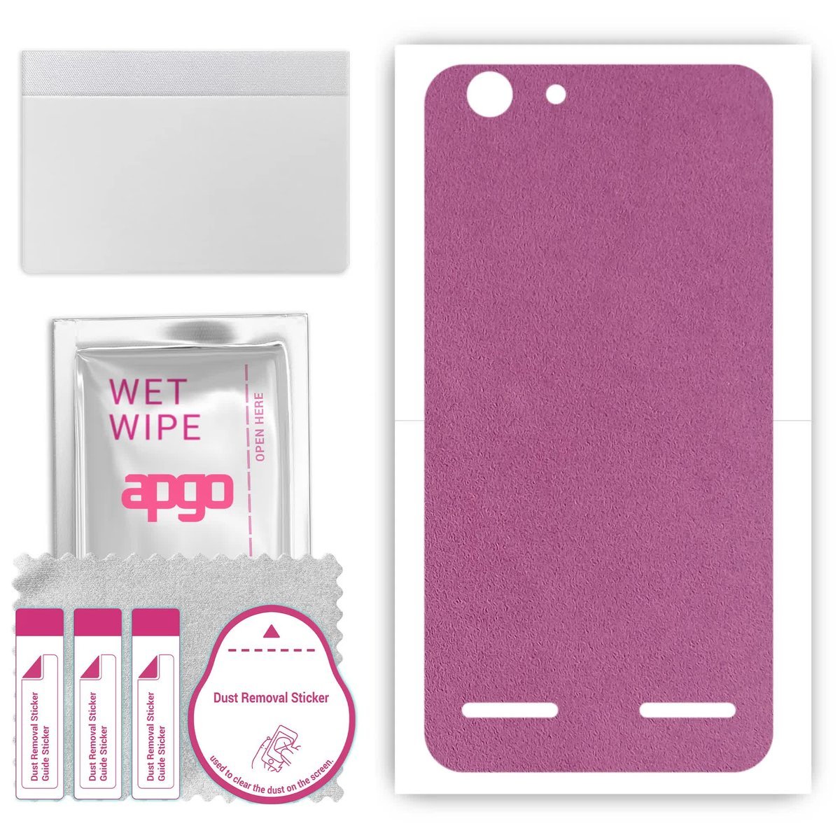 Folia naklejka skórka strukturalna na TYŁ Zamsz do Lenovo K5 - Zamsz Fioletowy - apgo SKINS