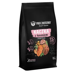 PAKA ZWIERZAKA sucha karma Seven’th Heaven  Duck & Salmon PUPPY (Kaczka i łosoś SZCZENIĘTA) 1,5 kg - Sucha karma dla psów - miniaturka - grafika 1