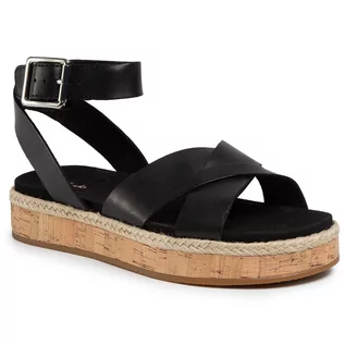 Espadryle damskie - Clarks Espadryle Botanic Poppy 261504384 Black - grafika 1