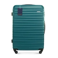 Walizki - Duża walizka z ABS-u i identyfikator z logo WITTCHEN zielona - miniaturka - grafika 1