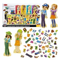 Układanki dla dzieci - Magnetyczna Układanka Puzzle Ubieranki Lalki Ubranka Klocki Moda Na Magnesy - miniaturka - grafika 1