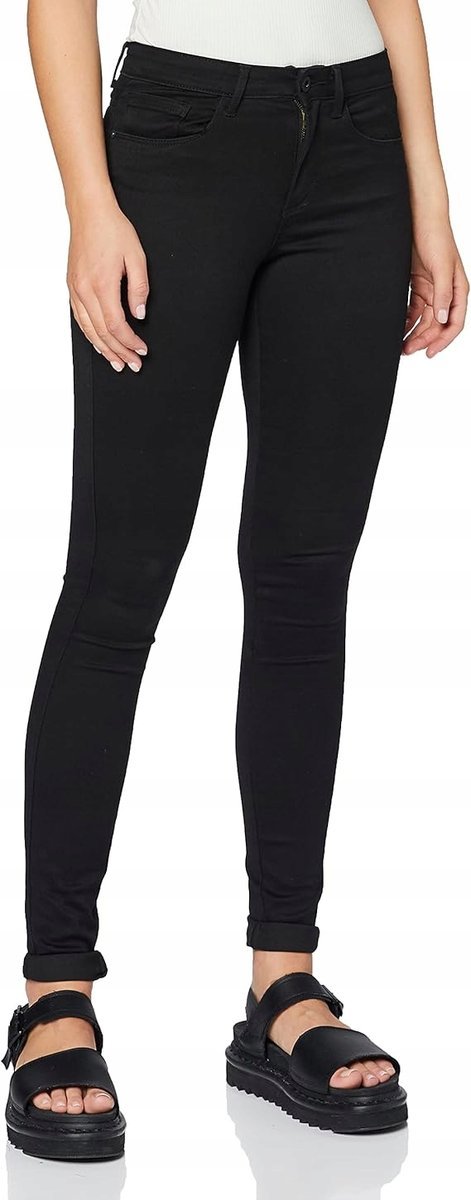 ONLY SPODNIE JEANSOWE CZARNE DAMSKIE RURKI NA ZAMEK XL/34 16FA