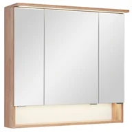 Szafki łazienkowe - Szafka lustrzana łazienkowa biała z lustrem oświetleniem Led lampką 80 cm - miniaturka - grafika 1