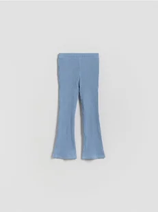 Reserved - Prążkowane spodnie flare - niebieski - Spodnie i spodenki dla dziewczynek - miniaturka - grafika 1