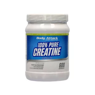 BODY ATTACK 100% Pure Creatine - 600caps KREATYNA - Kreatyna - miniaturka - grafika 1
