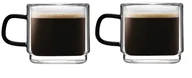 Szklanki - Vialli Design Komplet szklanek z podwójną ścianką do espresso Carbon 8548 2 x 80 ml - miniaturka - grafika 1