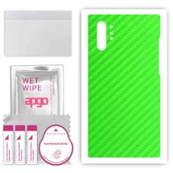 Szkła hartowane na telefon - Folia naklejka skórka strukturalna na TYŁ do Samsung Galaxy Note 10+ 5G -  Carbon Zielony - apgo SKINS - miniaturka - grafika 1