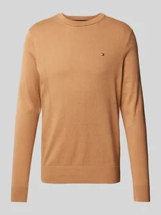 Sweter z dzianiny z wyhaftowanym logo model ‘PIMA’ - Swetry męskie - miniaturka - grafika 1