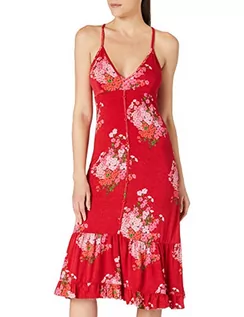 Sukienki - Desigual Damska sukienka Vest_Cherry Casual, pomarańczowy, L - grafika 1