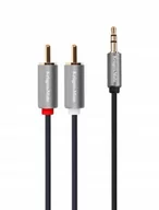 Kable - Kruger&Matz Kabel jack 3.5 wtyk stereo - 2RCA 1m Basic LEC-KM1218 - miniaturka - grafika 1