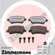 Klocki hamulcowe - Klocki hamulcowe - komplet ZIMMERMANN 24496.970.1 - miniaturka - grafika 1