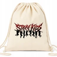 Plecaki worki - Worek Plecak Beżowy STRAY KIDZ TEAM Na Buty Kapcie Do Szkoły Przedszkola Wz - miniaturka - grafika 1