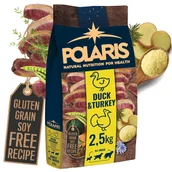 Sucha karma dla psów - Pełnowartościowa karma sucha z kaczką i indykiem dla dorosłych psów wszystkich ras Polaris 2,5 kg - miniaturka - grafika 1