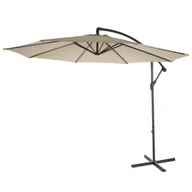 Parasole ogrodowe - Acerra parasol wspornikowy, parasol przeciwsłoneczny, Ø 3m uchylny, poliester/stal 11kg ~ kremowy bez stojaka - miniaturka - grafika 1