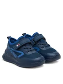 Buty dla chłopców - Tommy Hilfiger Sneakersy Low Cut Lace-Up/Velcro Sneaker T1B9-34110-1843 M Granatowy - miniaturka - grafika 1