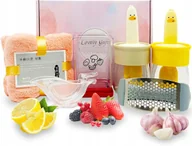 Akcesoria i części AGD - Zestaw prezentowy akcesoria kuchenne wyciskacz praska krajalnica rękawica - miniaturka - grafika 1