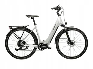 Elektryczny rower trekkingowy KROSS TRANS HYBRID 5.0 LS rozmiar L Srebrny - Rowery elektryczne - miniaturka - grafika 1