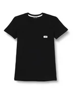 Koszulki męskie - Emporio Armani Męski T-shirt z logo Crew Neck Shiny, czarny, L - miniaturka - grafika 1